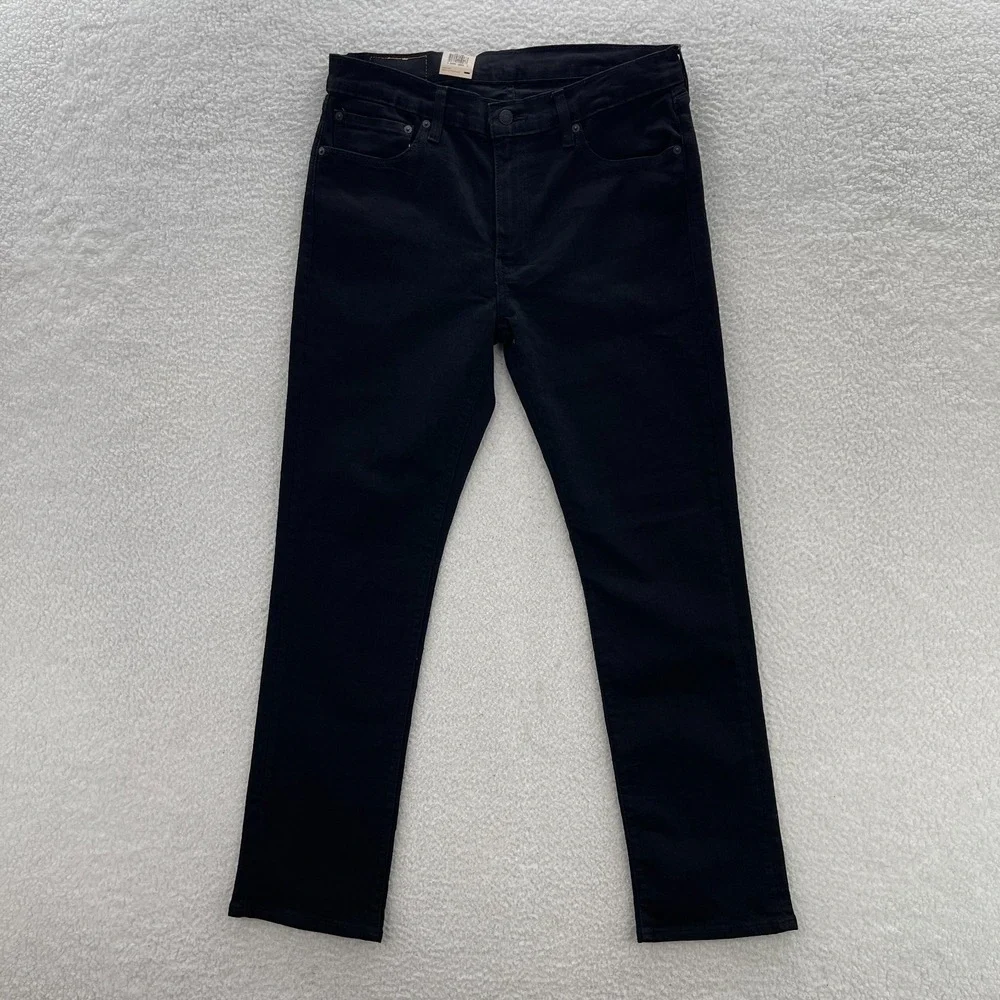 Levis Jeans Mens 34x32 Black 511 Slim Fit Dark Wash Stretch Denim Grunge Casual